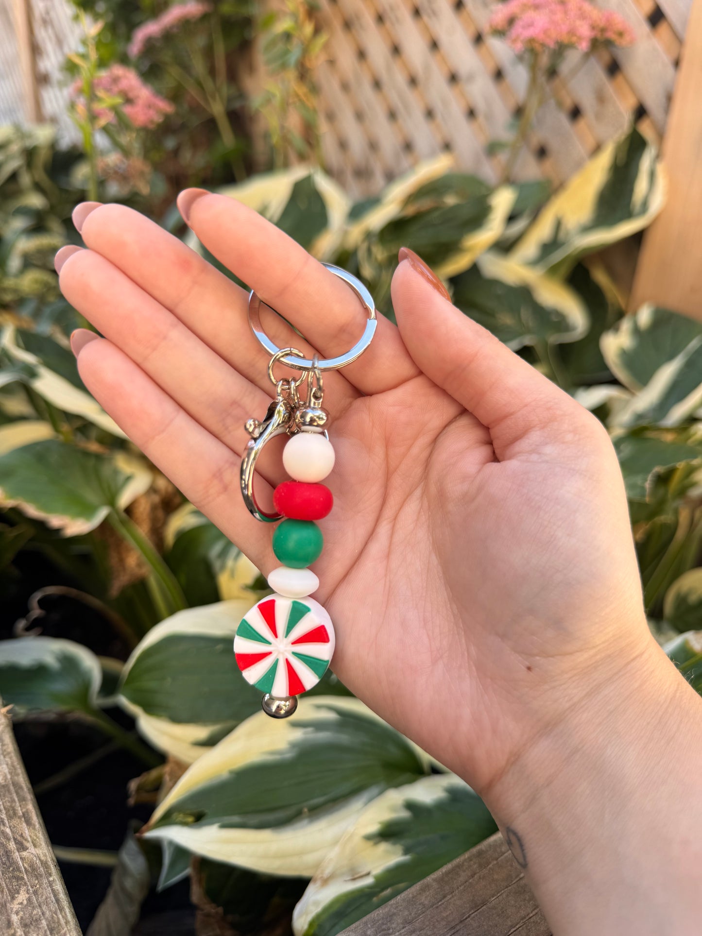 Peppermint Twist Keychain