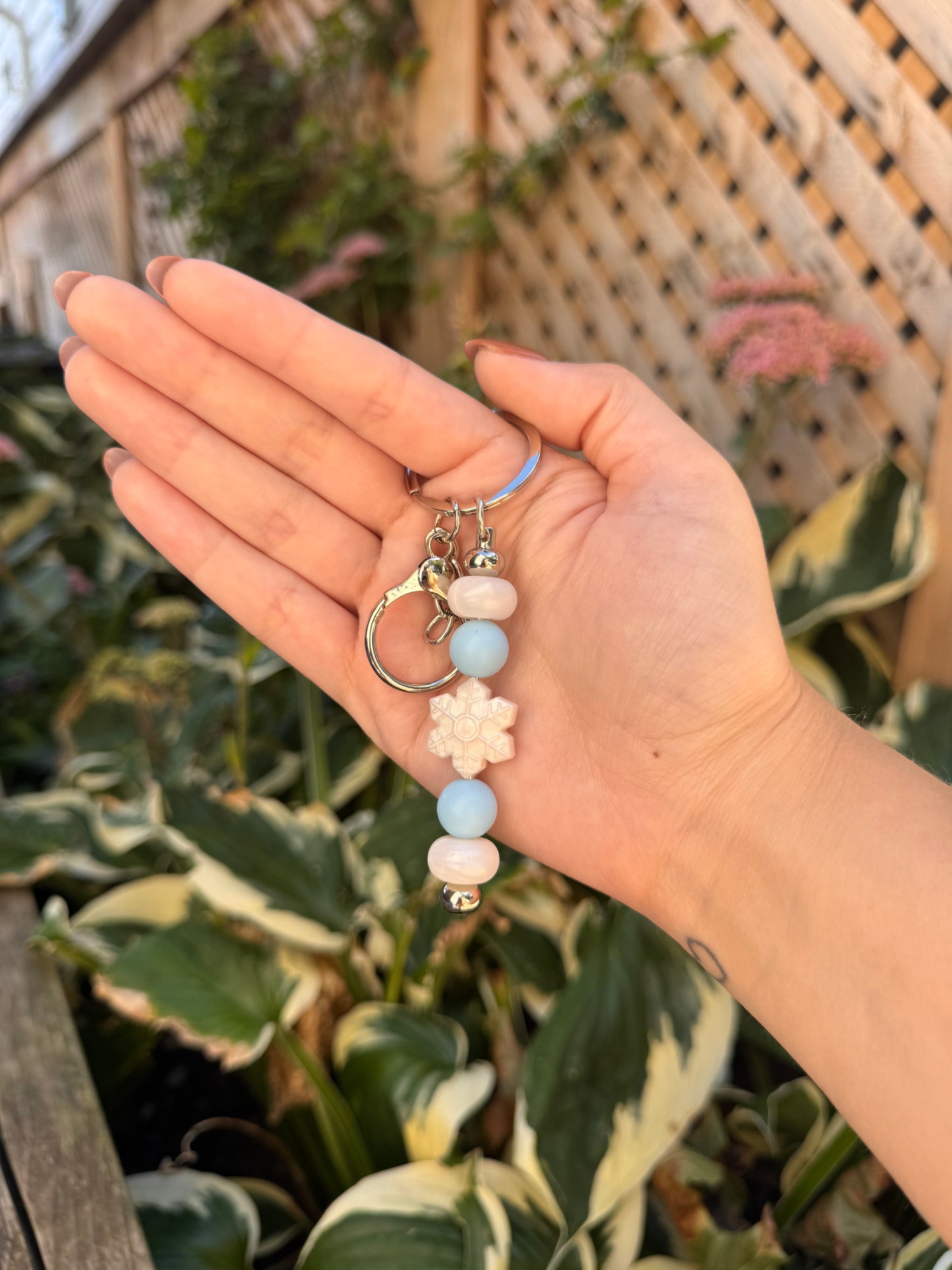 Frosty Snowflake Keychain