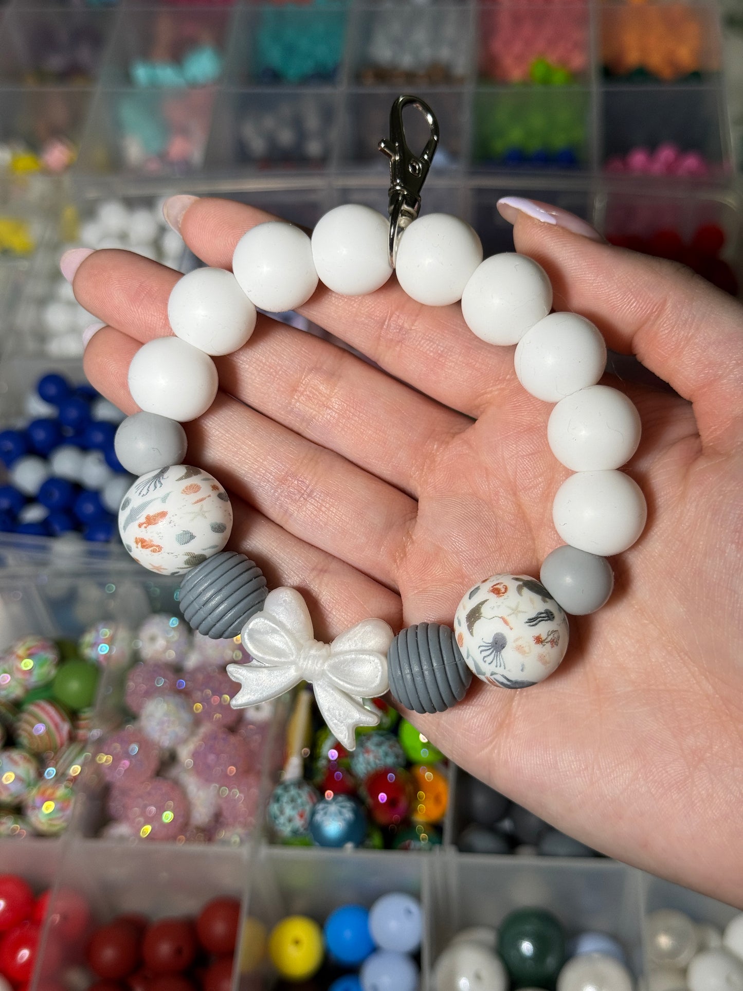 Coastal Beaded Wristlet