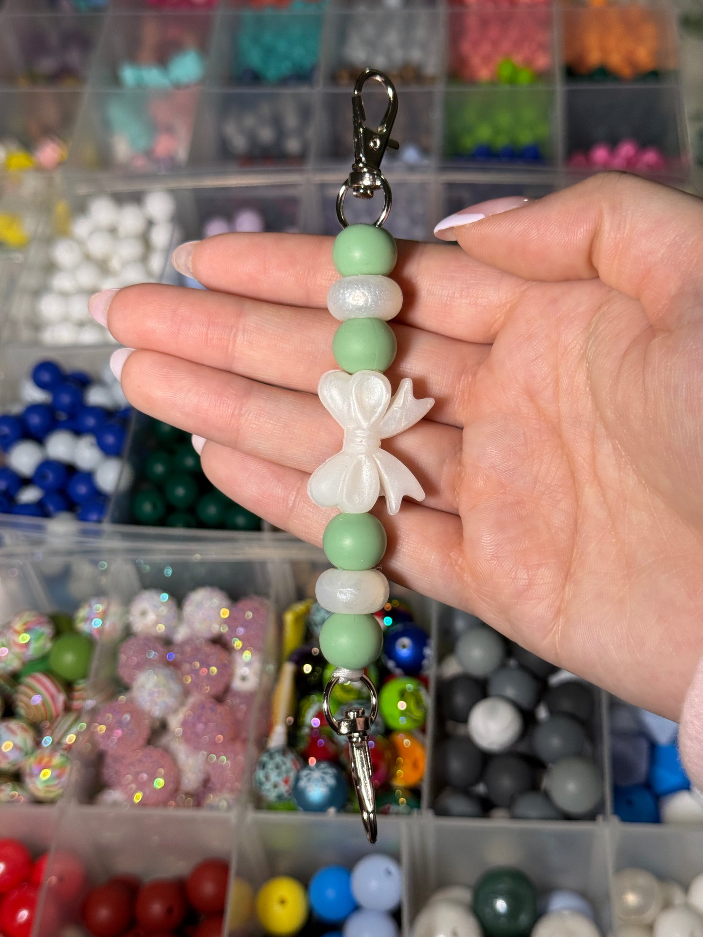 Mint Beaded Strap for E-Reader