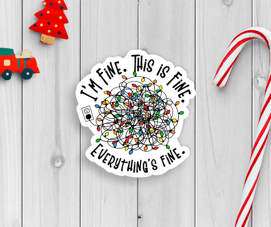 Christmas Lights Vinyl Sticker