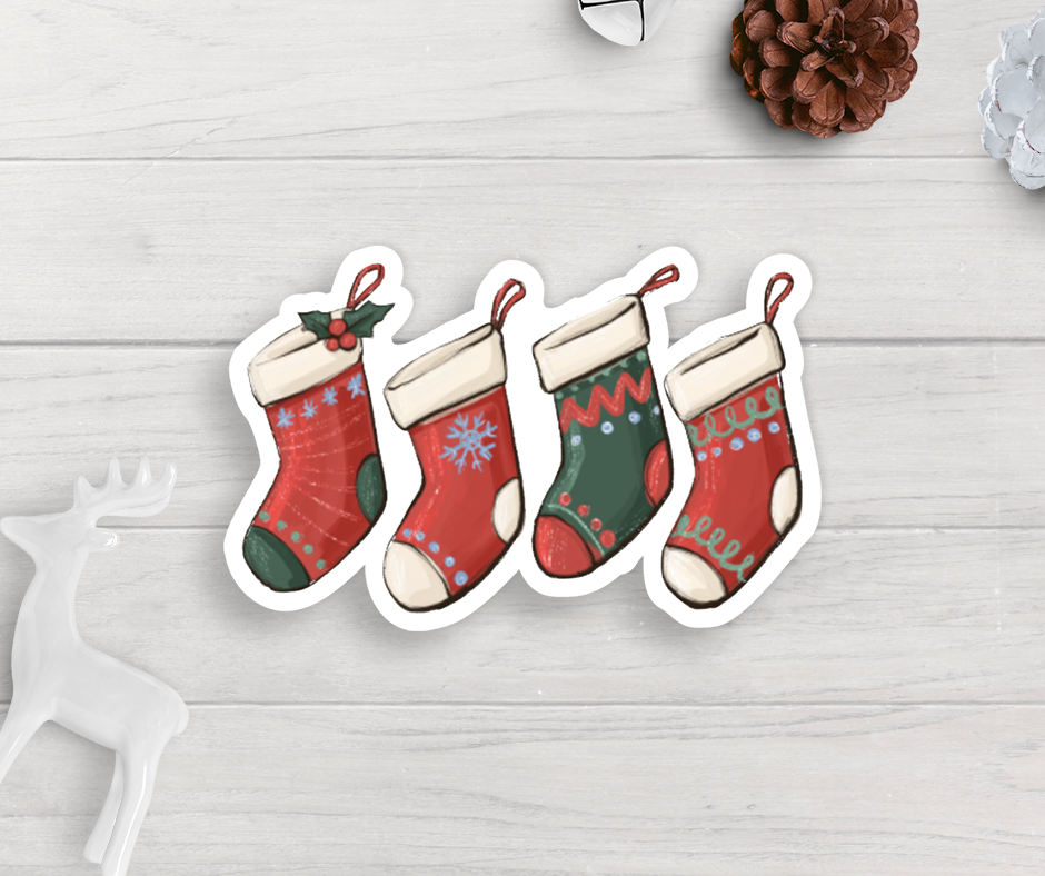 Christmas Stockings Vinyl Sticker