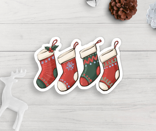 Christmas Stockings Vinyl Sticker
