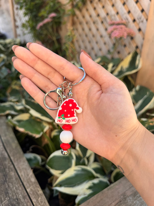 Ho Ho Ho Santa Hat Keychain
