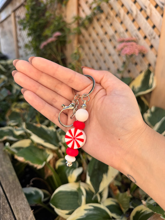 Peppermint Candy Keychain