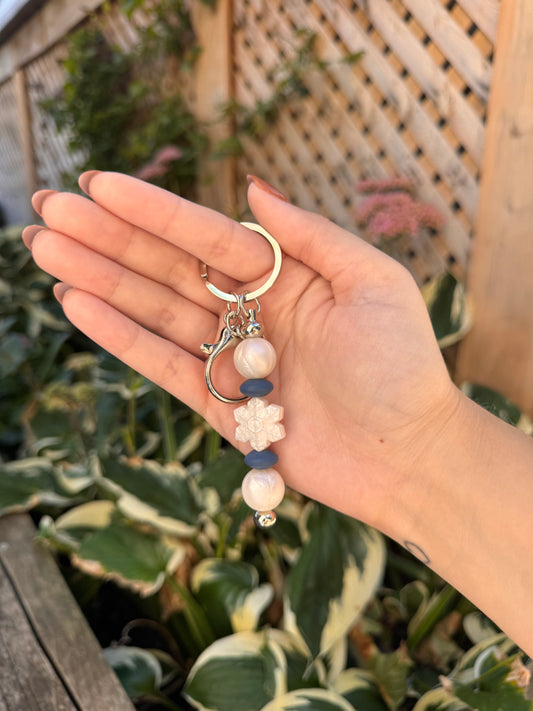 Elegant Snowflake Keychain