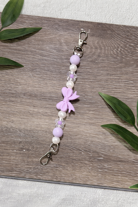 Lavender Beaded Strap for E-Reader