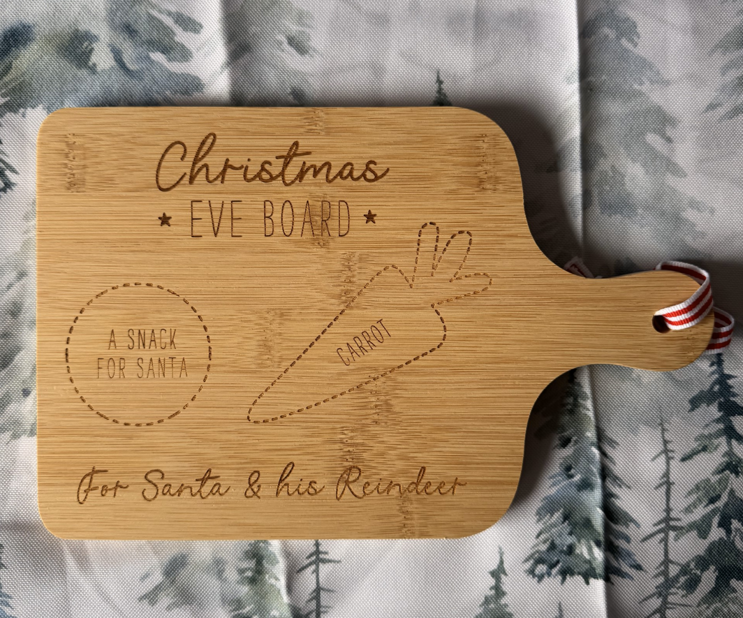 Wooden Christmas Eve Serving Board